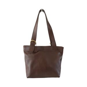 Coach Vintage Waverly Dark Brown Leather Shoulder Tote Bag | Made in USA 1996